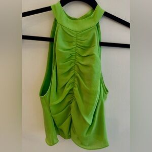 STAUD green ruched crop; NWOT brand new never worn; size 6
